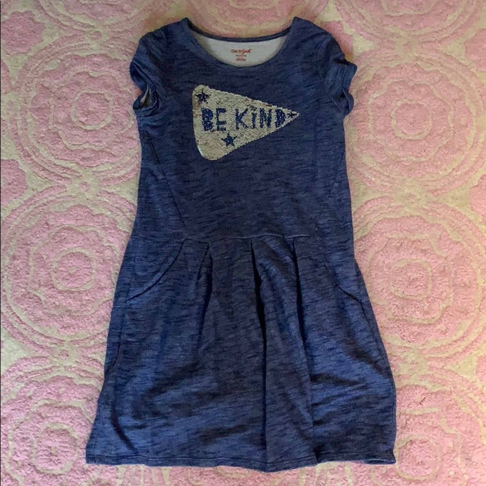 Girls Cat & Jack false blue jean dress.